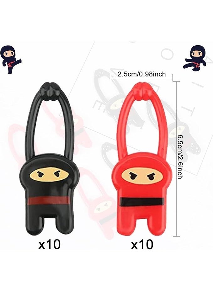 سكايليتي سكاي لتي 24 لعبة نينجا طائرة قابلة للتمدد - مقلاع مرن باللونين الاحمر والاسود لحفلات الاطفال - Image 2